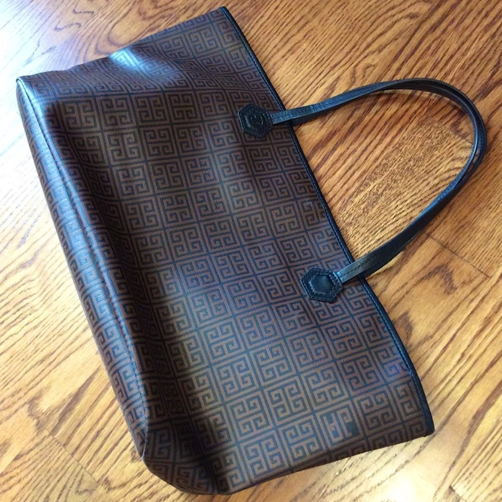 Jonathan Adler Brown Patterned Tote Bag